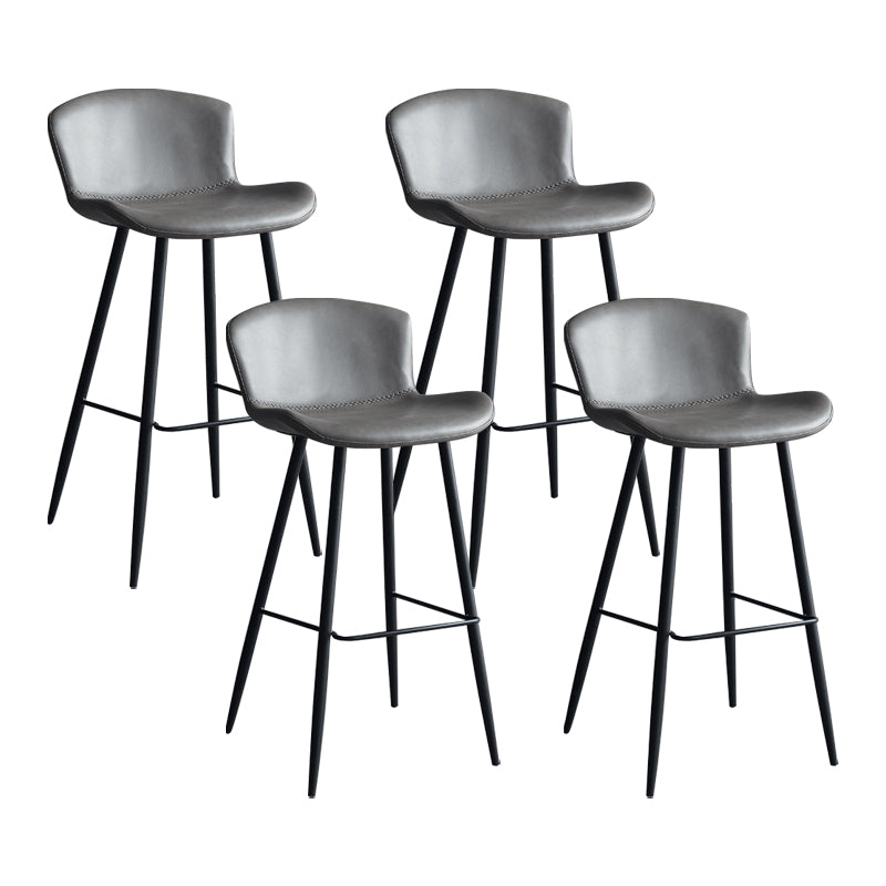 Scandinavian Home Leather Stool Footrest Matte Finish Barstool