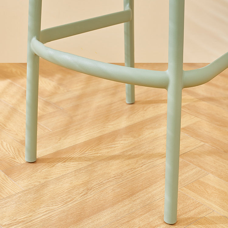 Scandinavian Matte Finish Plastic Barstool Milk Tea Shop Full Back Stool