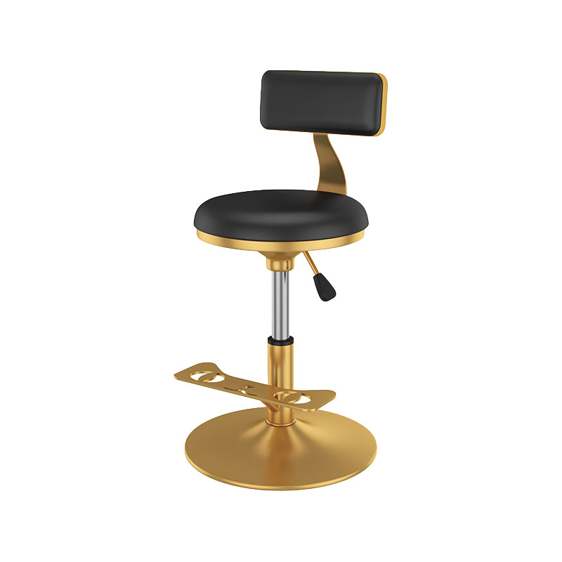 Glam Jewelry Shop Adjustable Height Stool Matte Finish Leather Barstool