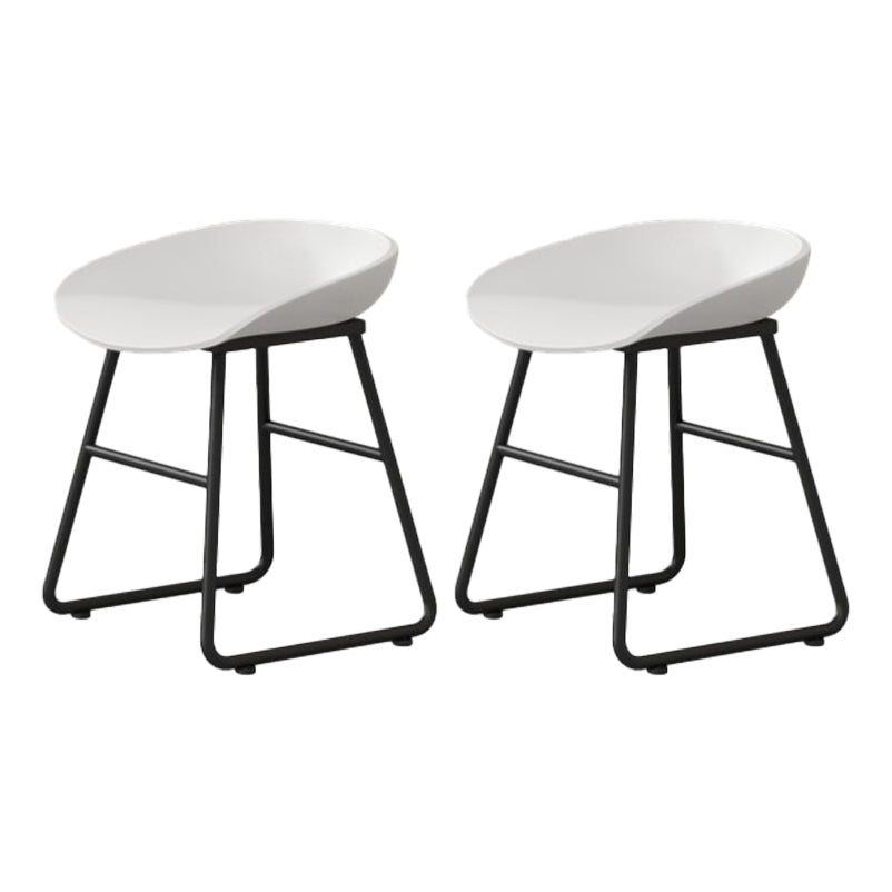 Modern Milk Tea Shop Footrest Barstool Matte Finish Plastic Stool