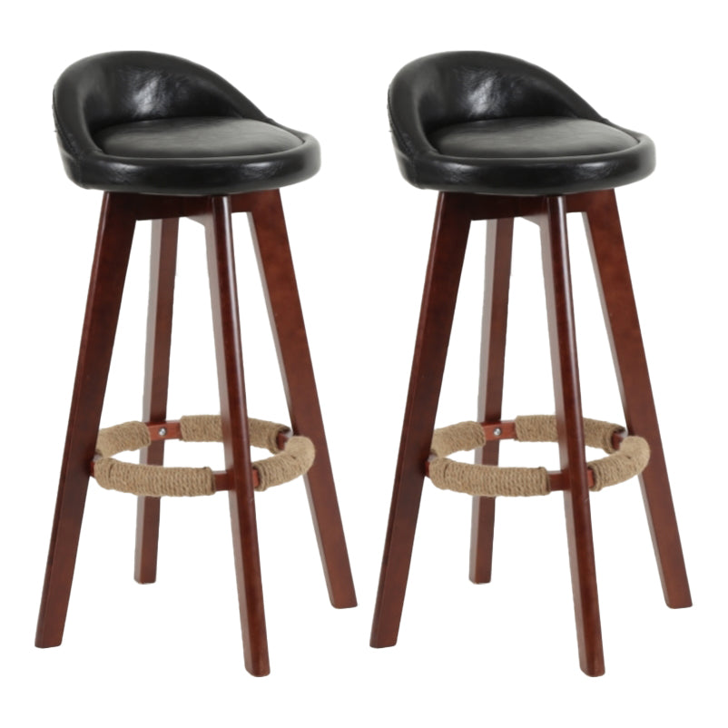 Scandinavian Matte Finish Upholstered Counter Height Stool Footrest Home Barstool
