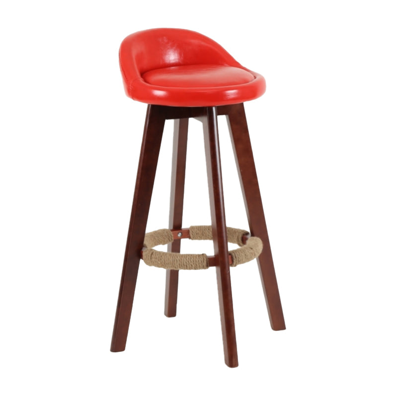Scandinavian Matte Finish Upholstered Counter Height Stool Footrest Home Barstool