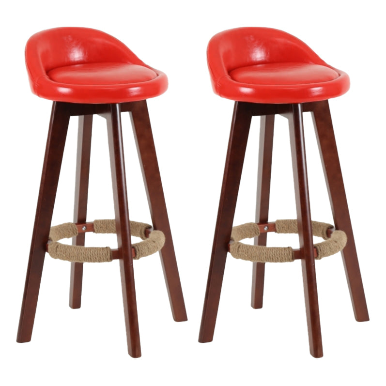 Scandinavian Matte Finish Upholstered Counter Height Stool Footrest Home Barstool