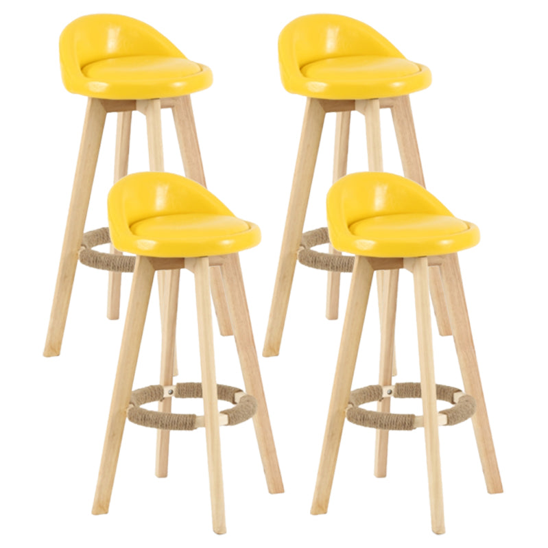Scandinavian Matte Finish Upholstered Counter Height Stool Footrest Home Barstool