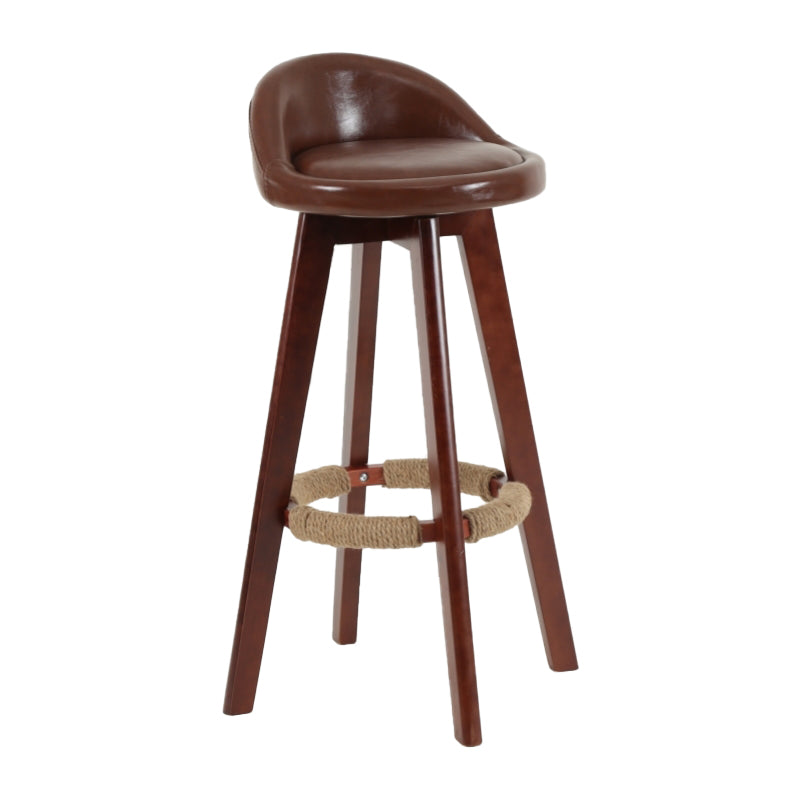 Scandinavian Matte Finish Upholstered Counter Height Stool Footrest Home Barstool