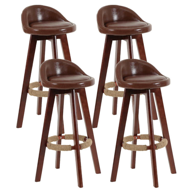 Scandinavian Matte Finish Upholstered Counter Height Stool Footrest Home Barstool