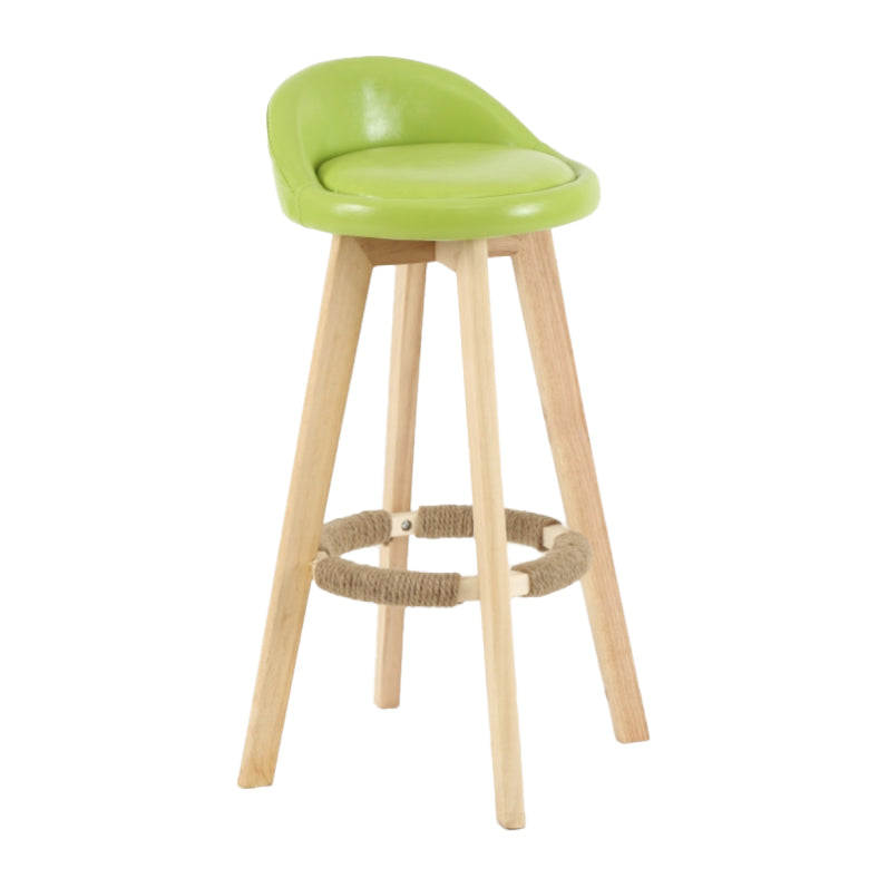 Scandinavian Matte Finish Upholstered Counter Height Stool Footrest Home Barstool