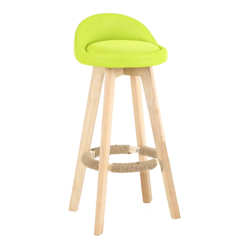 Scandinavian Matte Finish Upholstered Counter Height Stool Footrest Home Barstool