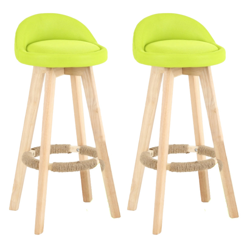 Scandinavian Matte Finish Upholstered Counter Height Stool Footrest Home Barstool