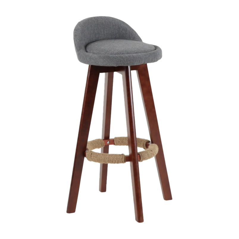 Scandinavian Matte Finish Upholstered Counter Height Stool Footrest Home Barstool
