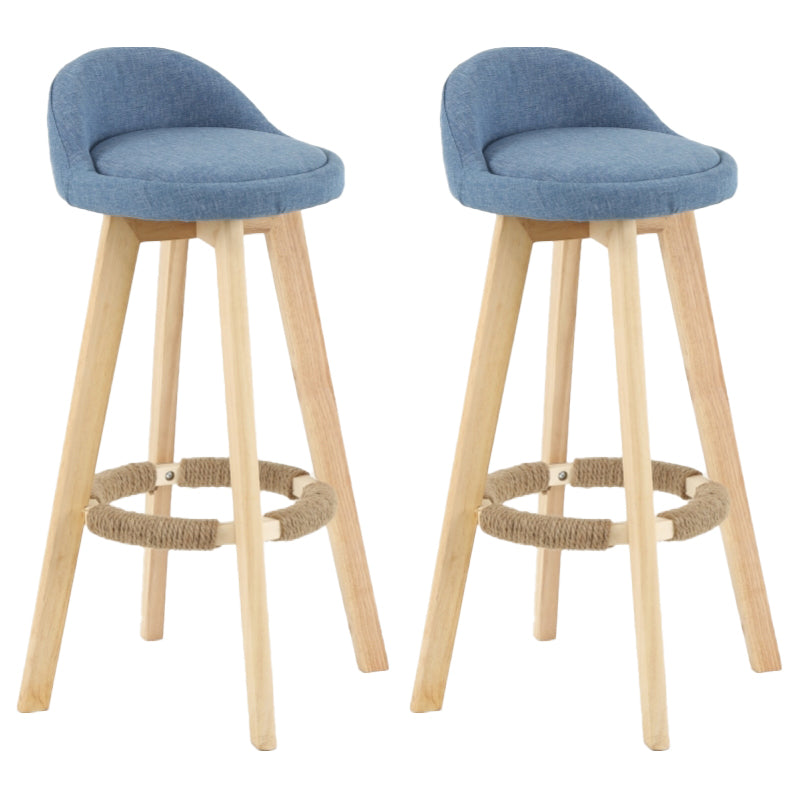 Scandinavian Matte Finish Upholstered Counter Height Stool Footrest Home Barstool