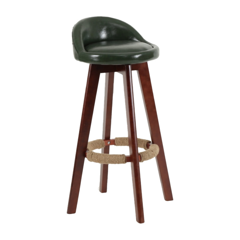 Scandinavian Matte Finish Upholstered Counter Height Stool Footrest Home Barstool