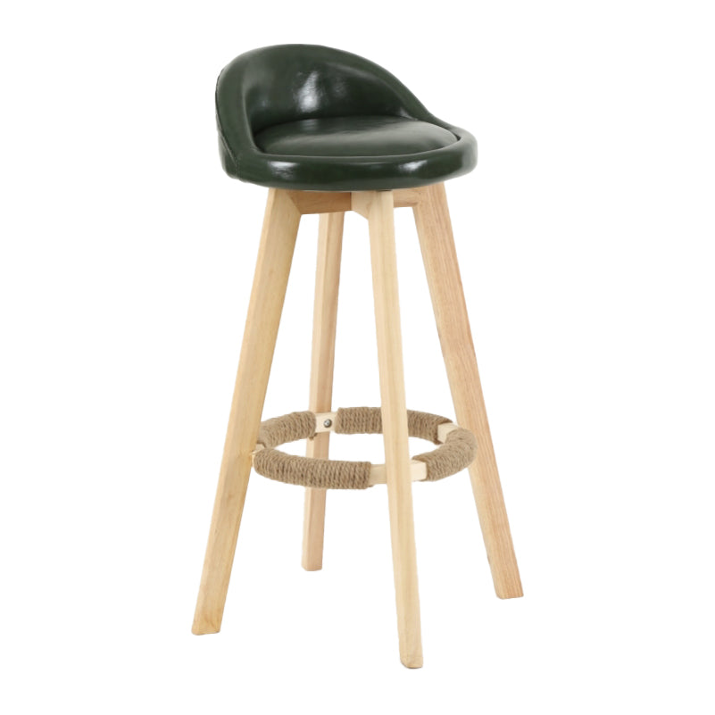 Scandinavian Matte Finish Upholstered Counter Height Stool Footrest Home Barstool