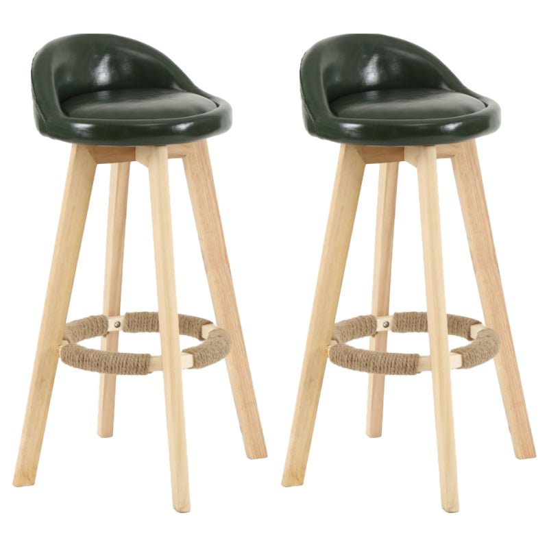 Scandinavian Matte Finish Upholstered Counter Height Stool Footrest Home Barstool
