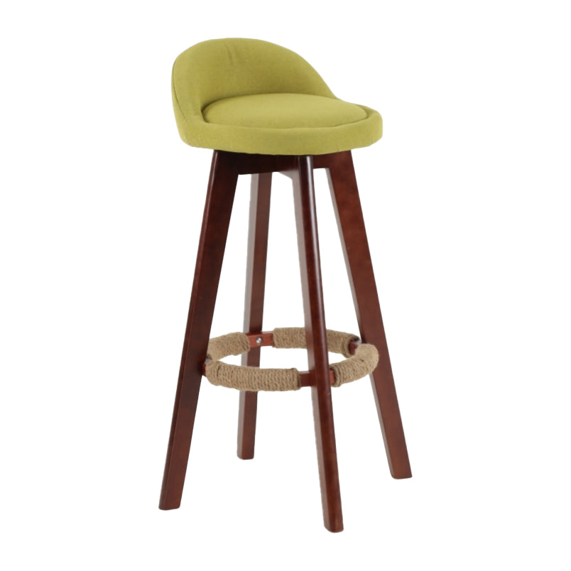 Scandinavian Matte Finish Upholstered Counter Height Stool Footrest Home Barstool