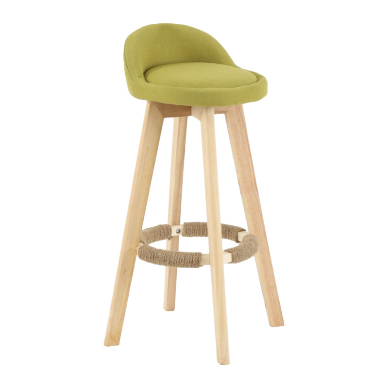 Scandinavian Matte Finish Upholstered Counter Height Stool Footrest Home Barstool