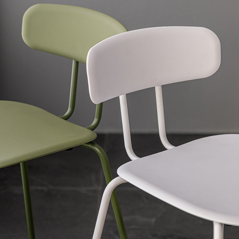 Scandinavian Milk Tea Shop Footrest Stool Matte Finish Iron Bar Stool