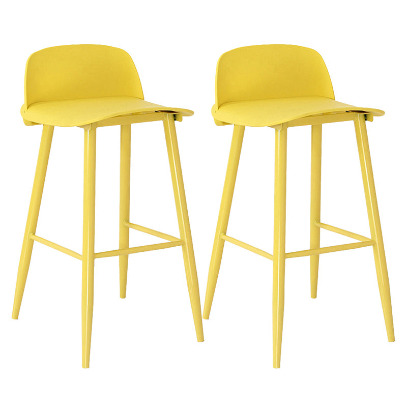 Nordic Armless Backrest Counter Stool Iron Cafe Bar Stool with Acrylic Seat