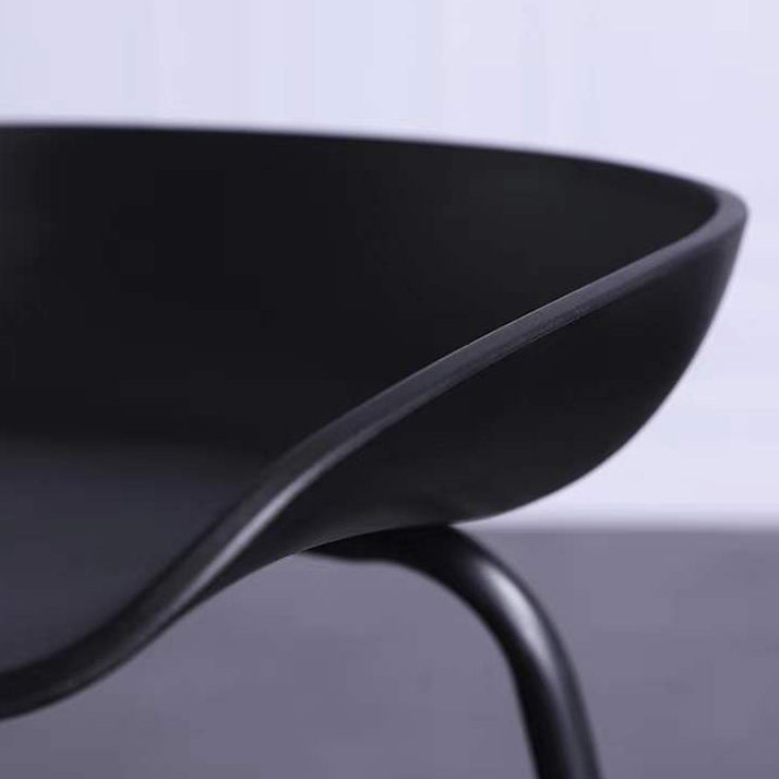 Contemporary Bar-stool Plastic Counter Bar Stool with Metal Legs for Kitchen