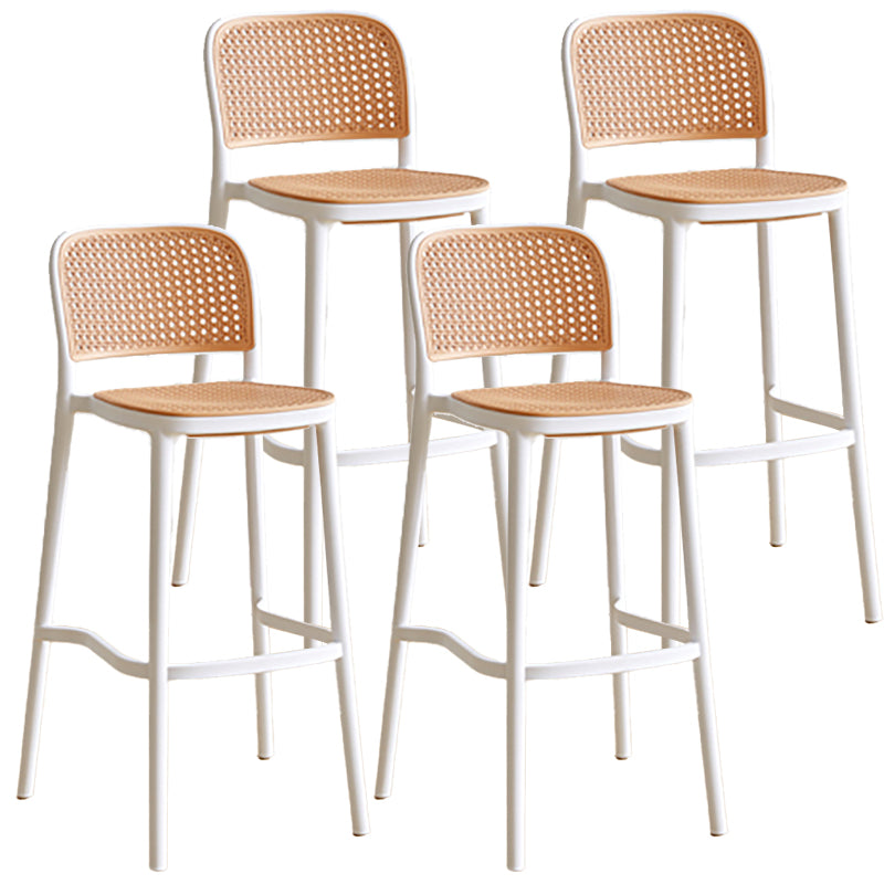 Contemporary Bar-stool Plastic Counter Bar Stool with Plastic Legs for Kitchen