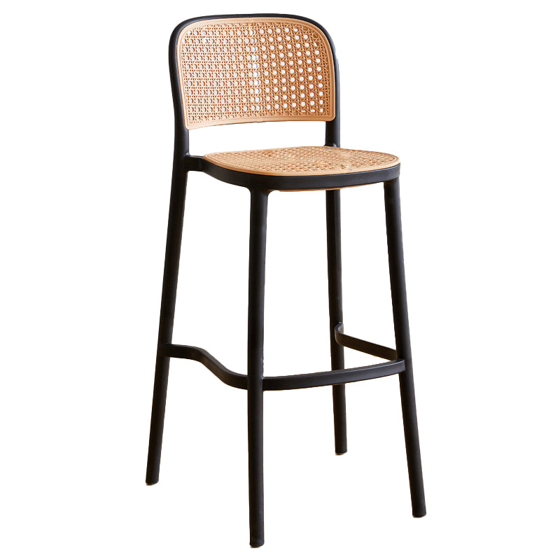 Contemporary Bar-stool Plastic Counter Bar Stool with Plastic Legs for Kitchen