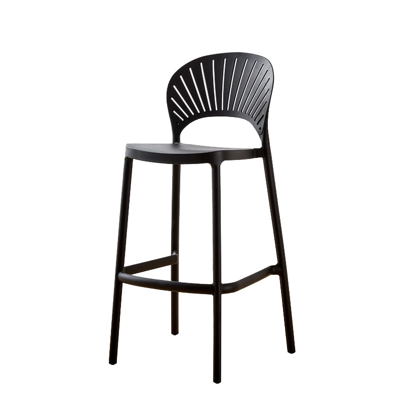 Modern Bar-stool Plastic Counter Bar Stool with Plastic Legs for Kitchen