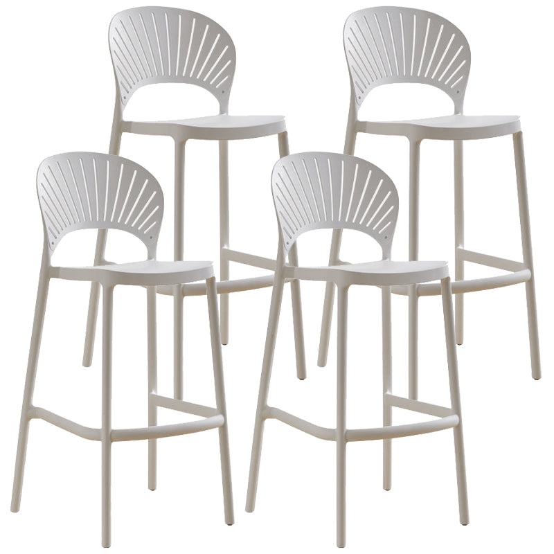 Modern Bar-stool Plastic Counter Bar Stool with Plastic Legs for Kitchen
