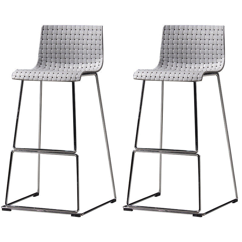 Modern Bar-stool Plastic Counter Bar Stool with Metal Legs for Kitchen