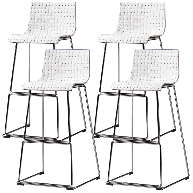 Modern Bar-stool Plastic Counter Bar Stool with Metal Legs for Kitchen