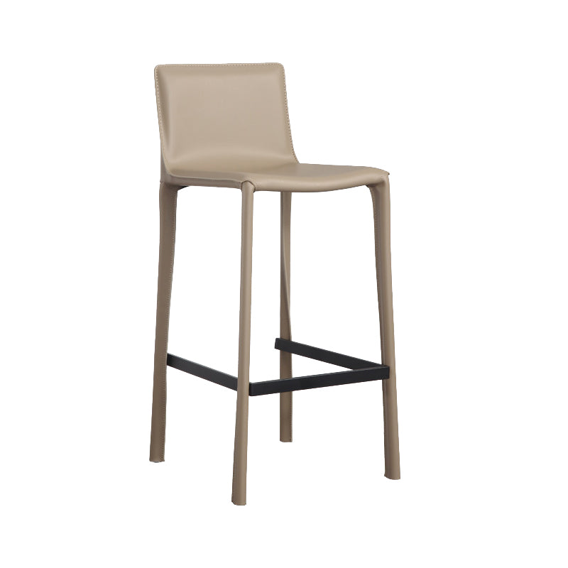 Modern Bar-stool Leather Counter Bar Stool with Metal Legs for Kitchen