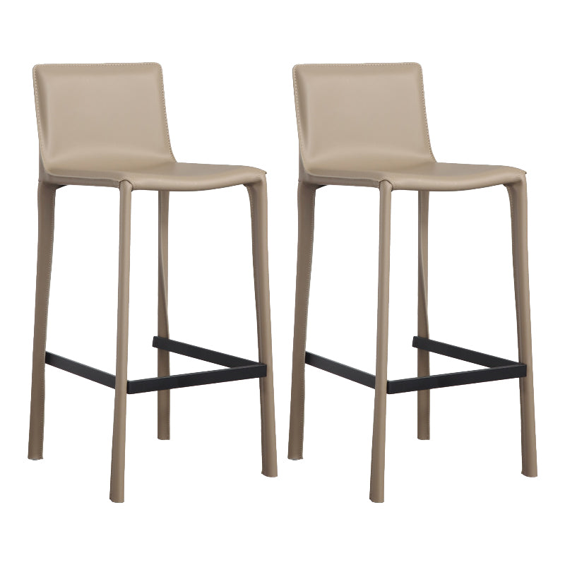 Modern Bar-stool Leather Counter Bar Stool with Metal Legs for Kitchen