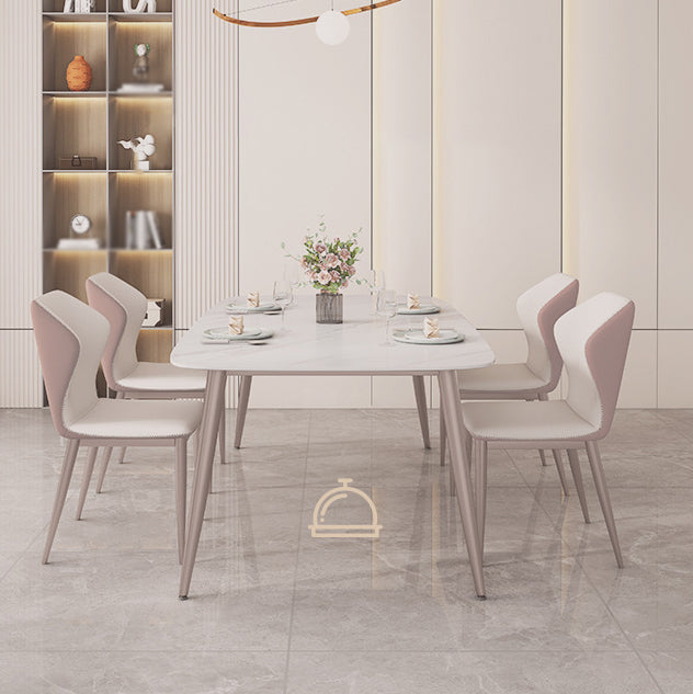 1/2/5/7 Pieces Dining Chairs Set  White Rectangular Dining Room Table Set for Home Use