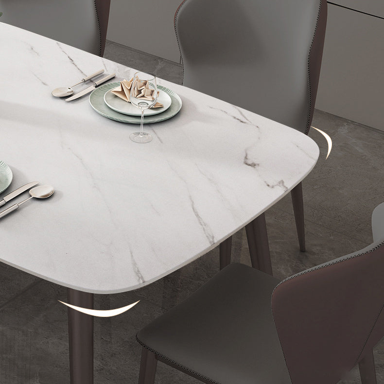 1/2/5/7 Pieces Dining Chairs Set  White Rectangular Dining Room Table Set for Home Use