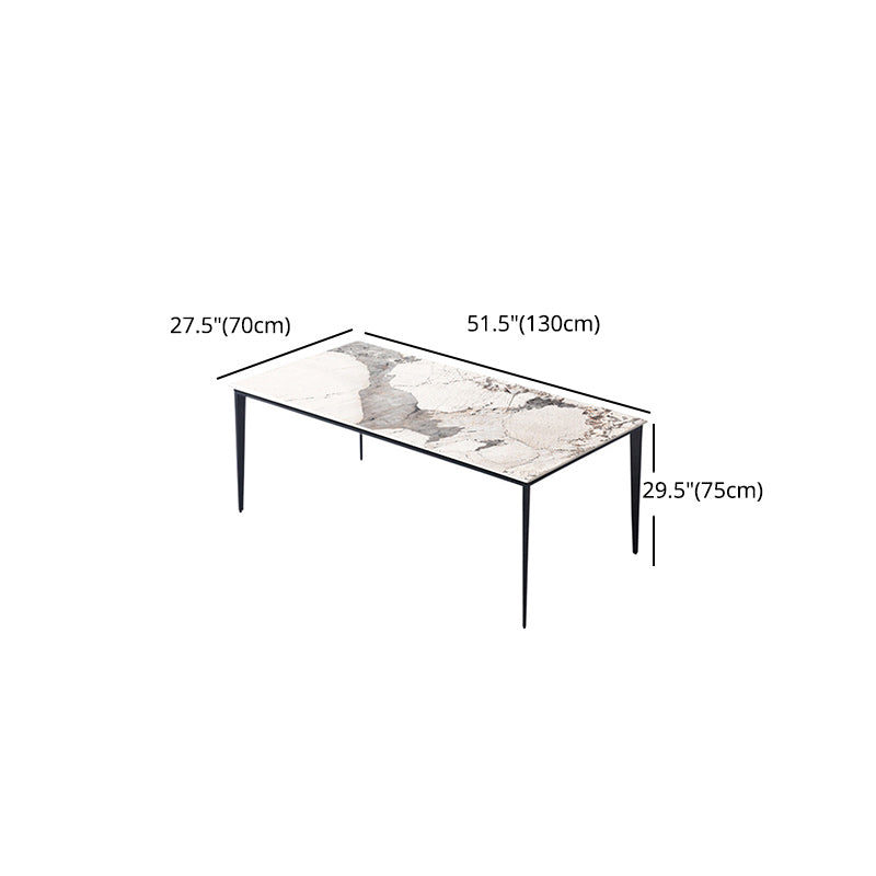 Designer Style 1/2/5/7 Pieces Dining Set Sintered Stone Top Table with Leather Chairs