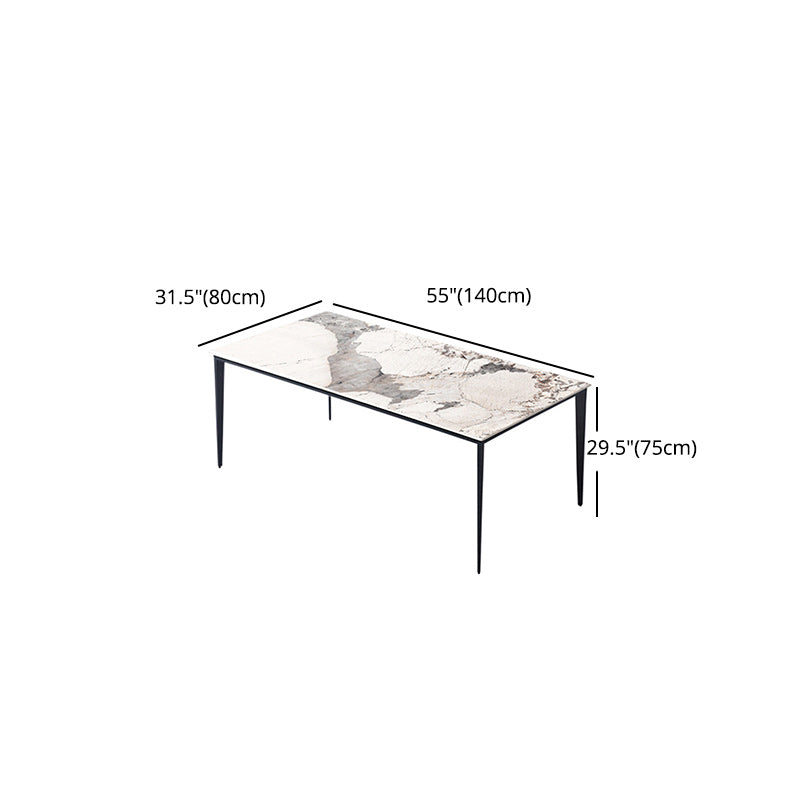Designer Style 1/2/5/7 Pieces Dining Set Sintered Stone Top Table with Leather Chairs