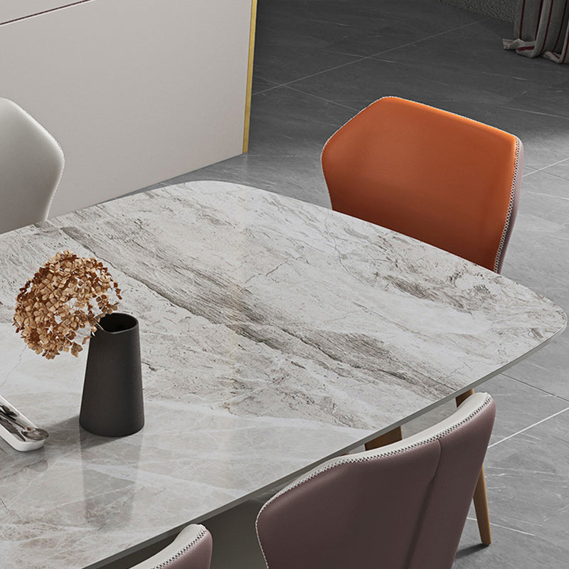 Glam 1/2/5/7 Pieces Dinette Set with Sintered Stone Top Rectangle Dining Table Set