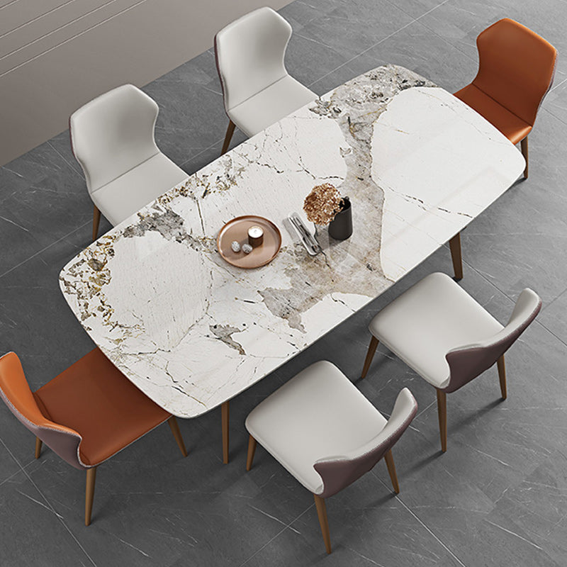 Glam 1/2/5/7 Pieces Dinette Set with Sintered Stone Top Rectangle Dining Table Set