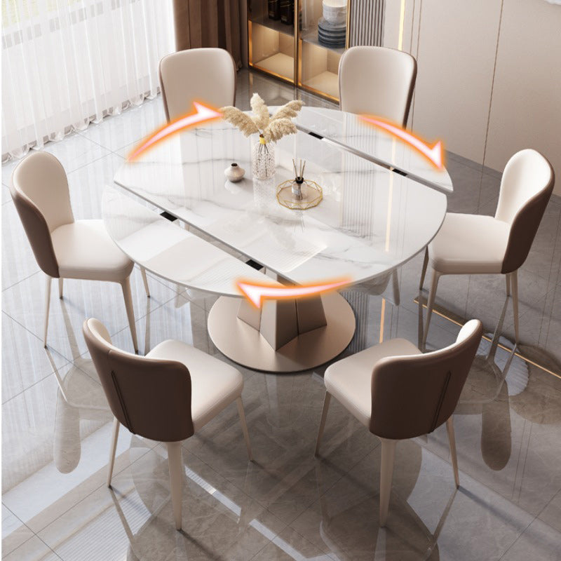 Contemporary 1/2/5/7 Pieces Dining Set Sintered Stone Dining Room Set for Small Space