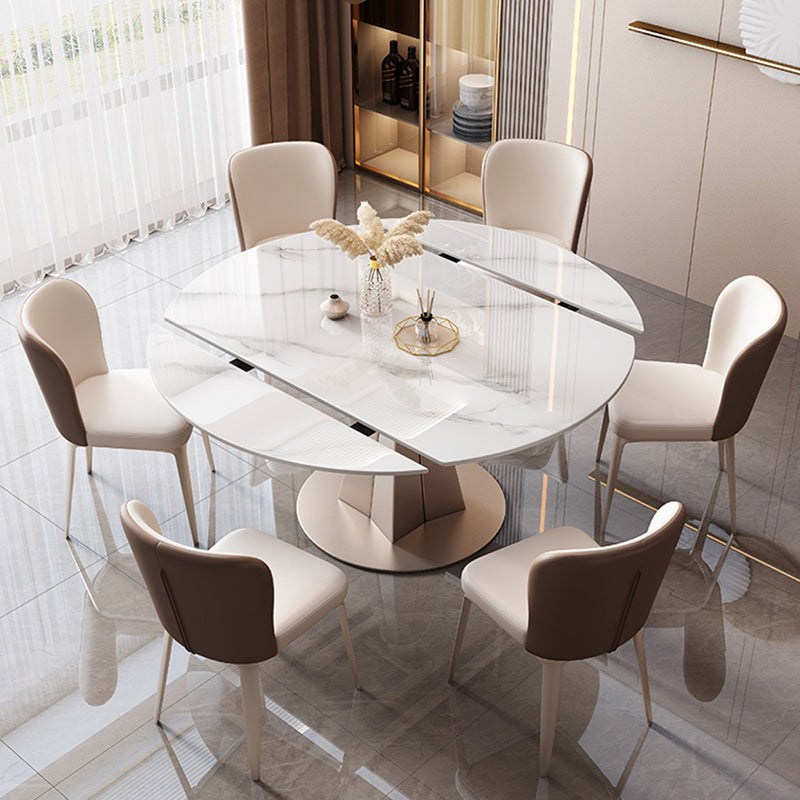 Contemporary 1/2/5/7 Pieces Dining Set Sintered Stone Dining Room Set for Small Space