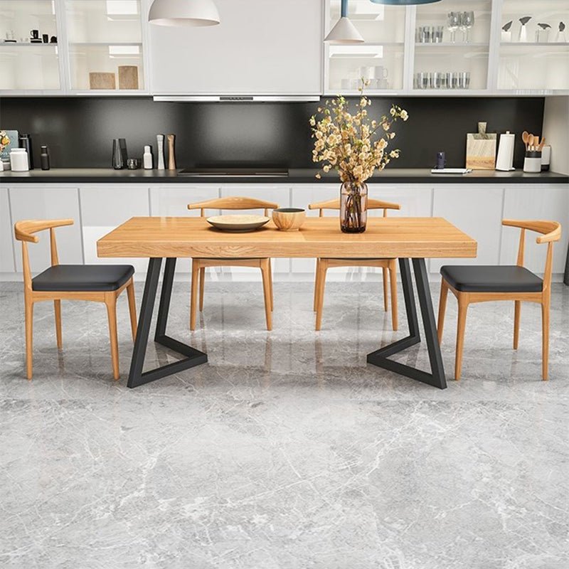 Industrial 1/2/5/6/7 Pieces Dining Set Solid Wood Dining Table for Home Use
