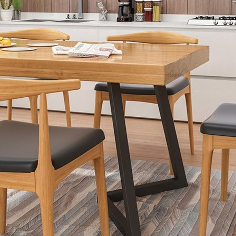 Industrial 1/2/5/6/7 Pieces Dining Set Solid Wood Dining Table for Home Use