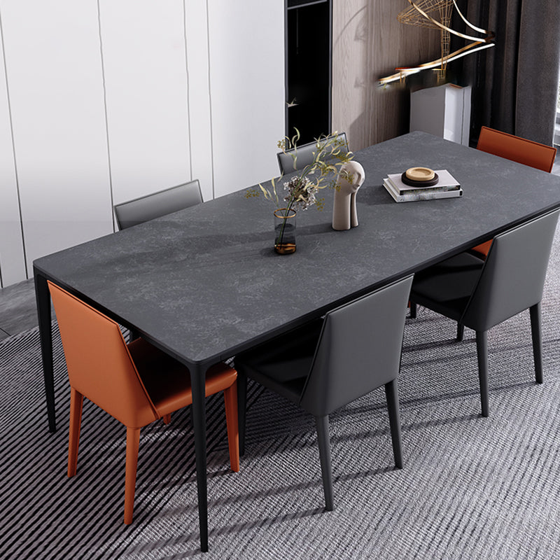 Modern 1/4/5/6/7 Pieces Dinette Set with Grey Sintered Stone Rectangle Dining Table Set