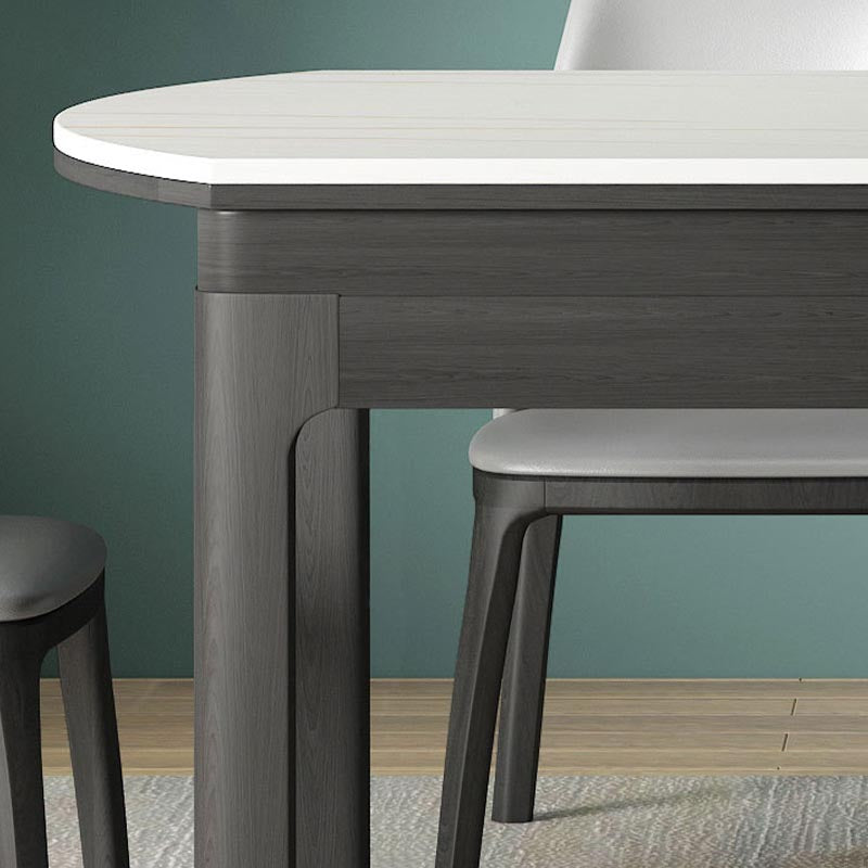 Stone Top Dining Table Contemporary Round Dining Table with 4 Legs
