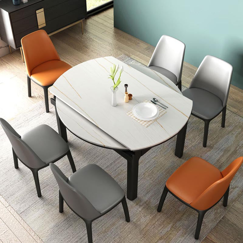 Stone Top Dining Table Contemporary Round Dining Table with 4 Legs