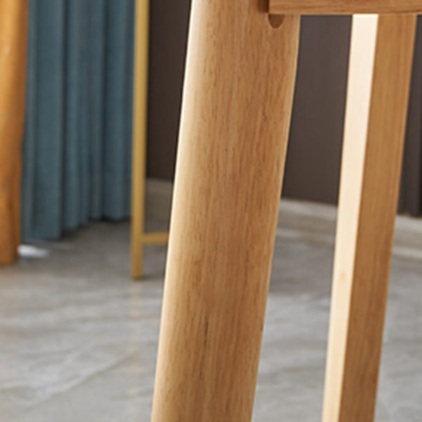 Solid Wood Top Dining Table Round Contemporary Table with 4 Legs