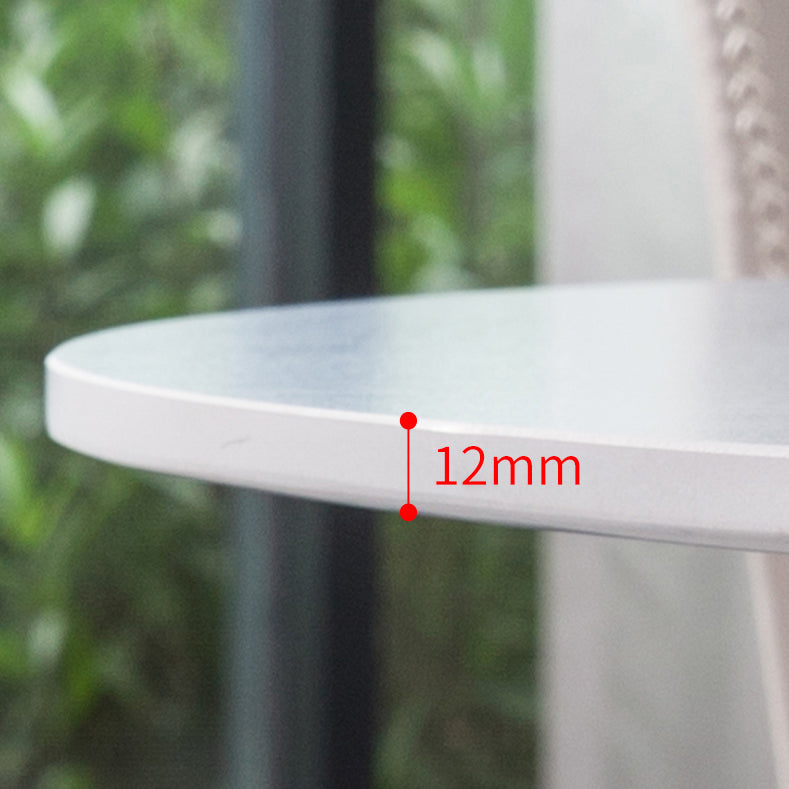 Stone Glam Round Dining Table Matte Finish Pedestal Table for Kitchen