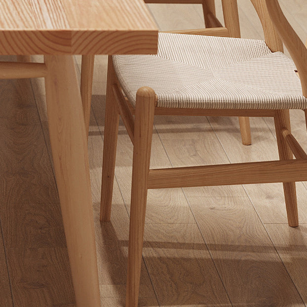 Contemporary Natural Wood Table Ash Rectangle Dining Table with 4 Legs