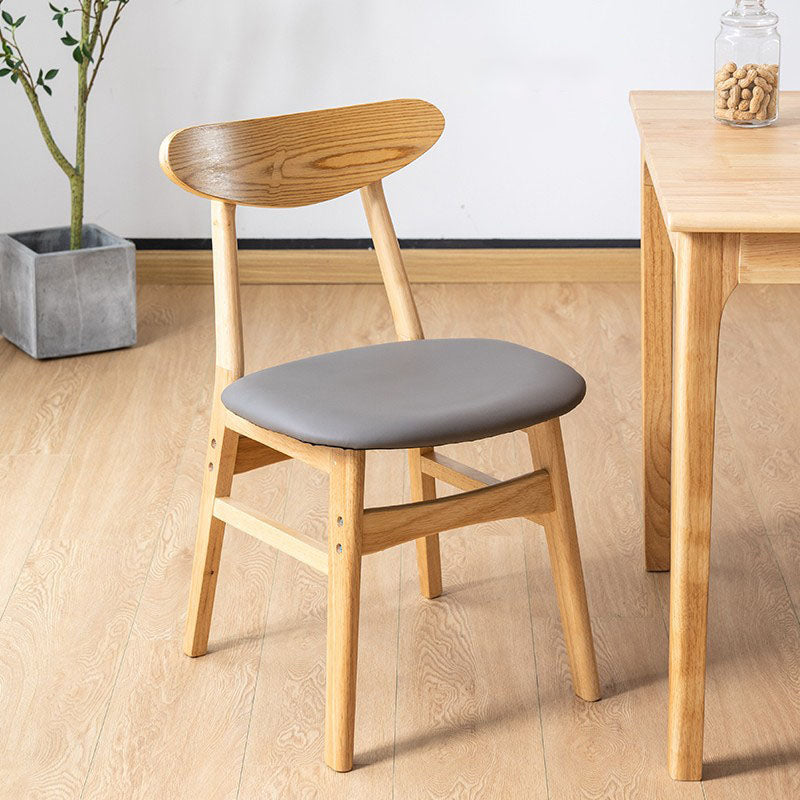 Wood Industrial Kitchen Dining Room Chair Open Back Side Chair