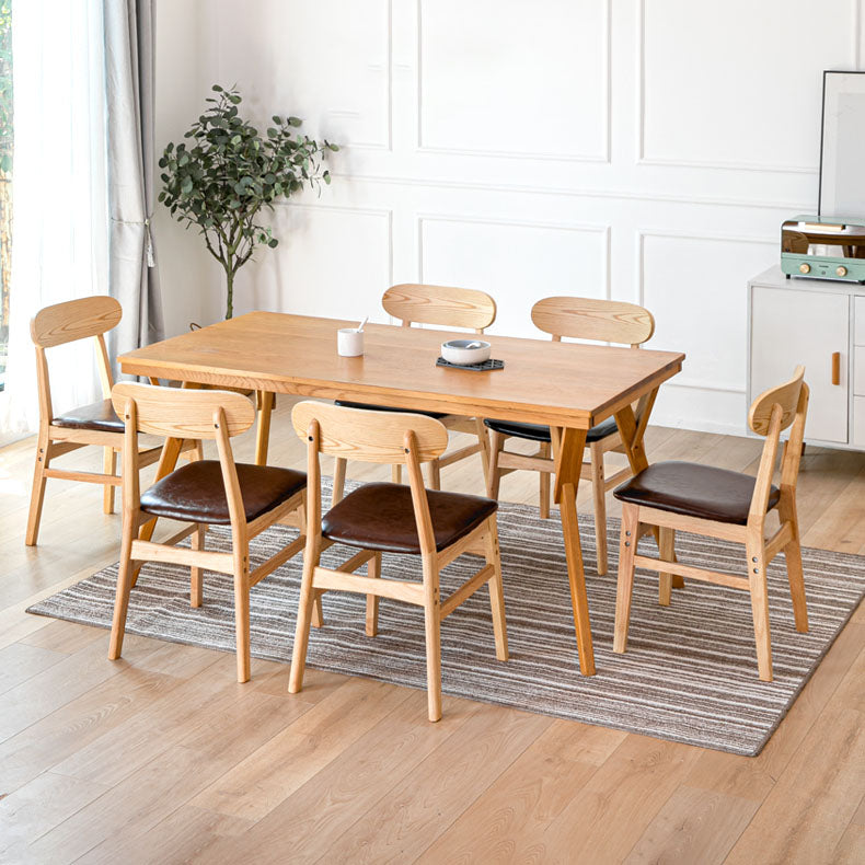 Wood Industrial Kitchen Dining Room Chair Open Back Side Chair