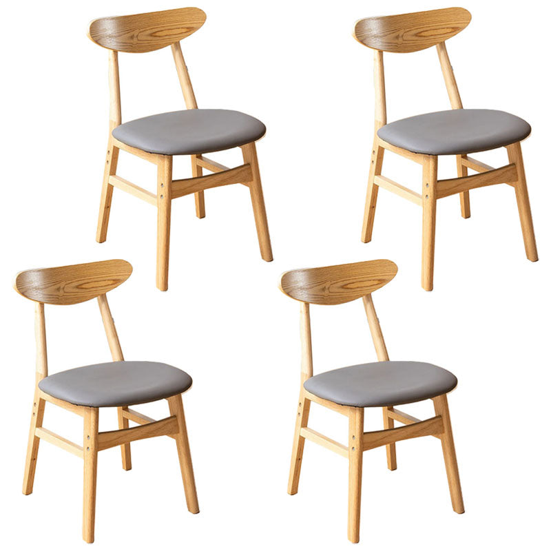 Wood Industrial Kitchen Dining Room Chair Open Back Side Chair